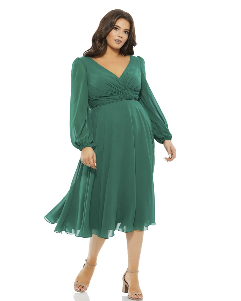 Green online surplice dress